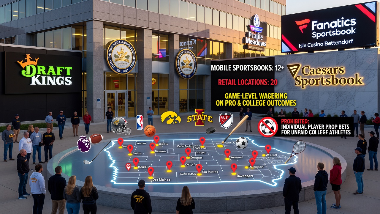 Iowa's Sports Betting Market Matures Six Years After Launch