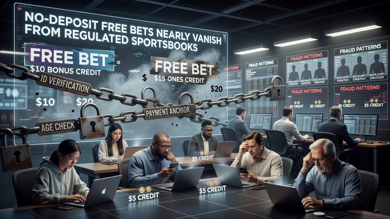 No-Deposit Free Bets Nearly Vanish From Regulated Sportsbooks